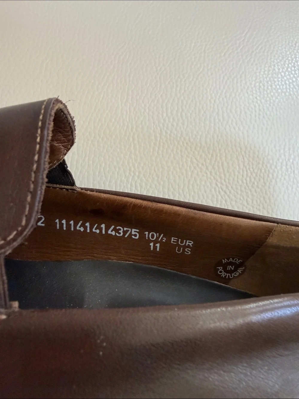 Mephisto Brown Leather Slip-On Loafers